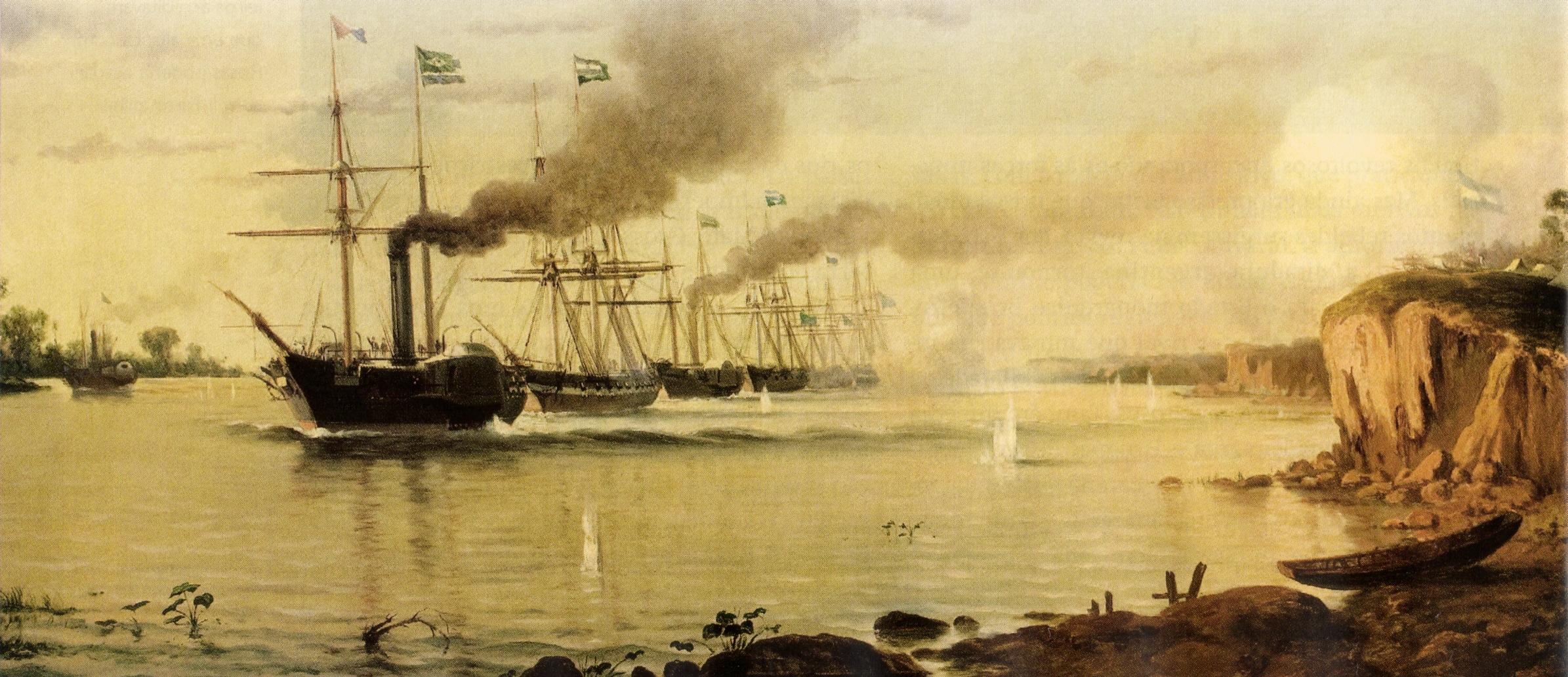 Representação da passagem naval do Tonelero